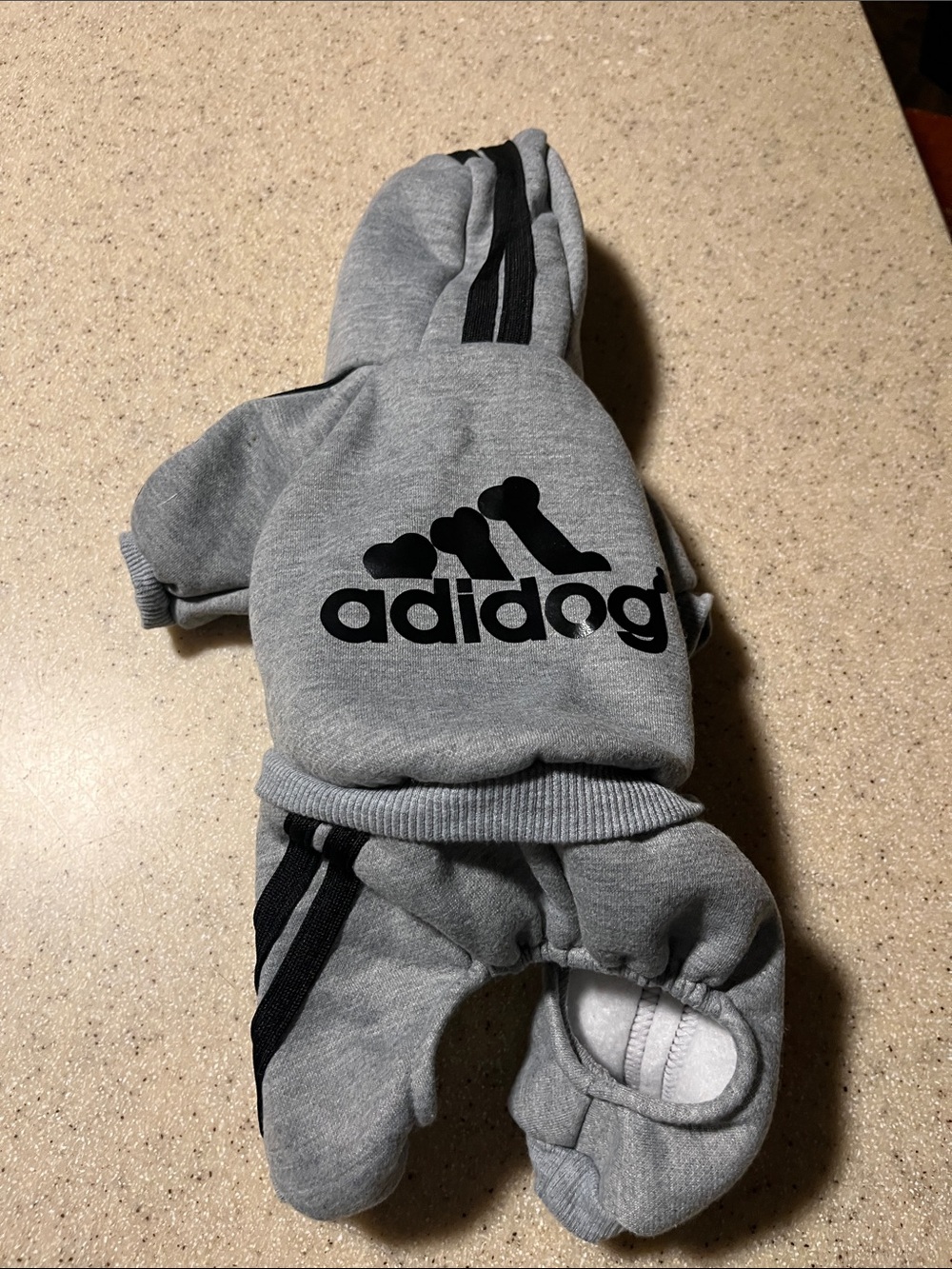 Adidog Grey dogs Jogger - Athletic Pet-Inspired Style